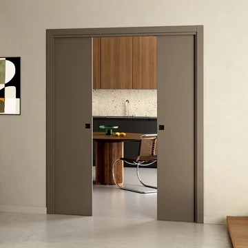 Ermetika Classic Evolution kétszárnyú falban futó tolóajtó tokborításos fémváz vakolható falhoz EVDI