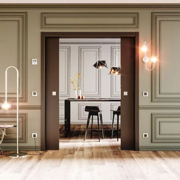 Ermetika Classic Luminox kábelezhető falban futó tolóajtó