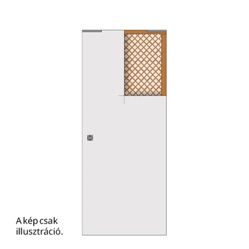 Ermetika Velio AB fehér dekorfóliás tolóajtólap szett Absolute EvoKit falban futó tolóajtó vázszerkezethez PABS