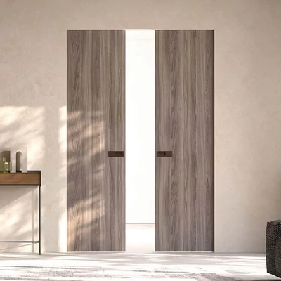 Ermetika Absolute Evo kétszárnyú falban futó tolóajtó tokborítás nélküli fémváz gipszkarton falhoz 2000x2100 mm 125 mm ABDC