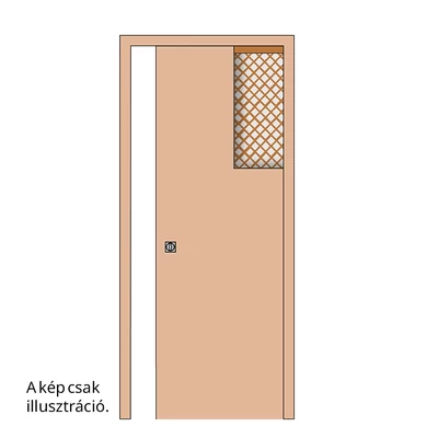 Ermetika Velio fehér dekorfóliás tolóajtólap és tokborítás szett Classic EvoKit falban futó tolóajtó vázszerkezethez 600x2100 mm PEVS.1.921