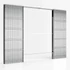 Kép 2/2 - Ermetika Classic Evolution kétszárnyú falban futó tolóajtó tokborításos fémváz vakolható falhoz 1200x2100 mm 90 mm EVDI