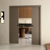 Kép 1/2 - Ermetika Classic Evolution kétszárnyú falban futó tolóajtó tokborításos fémváz vakolható falhoz 1200x2100 mm 90 mm EVDI